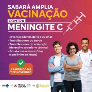 Vacina contra Meningite C em Sabará - Confira Público!